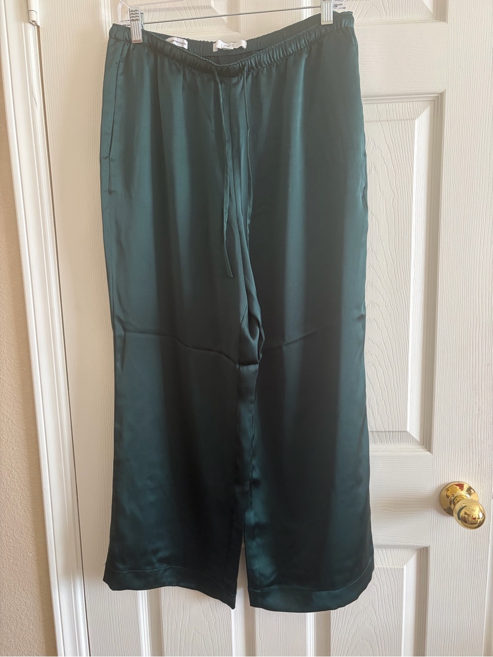 Silky Dark petite medium Green Wide Leg Lounge Pants